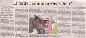 Pferde verbinden Menschen - Ostsee-Zeitung 4. M�rz 2009